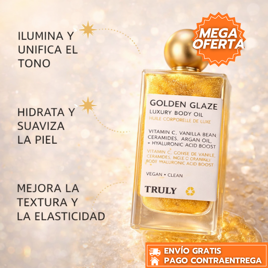 Golden Glaze™ - Aceite Corporal Iluminador con Vitamina C