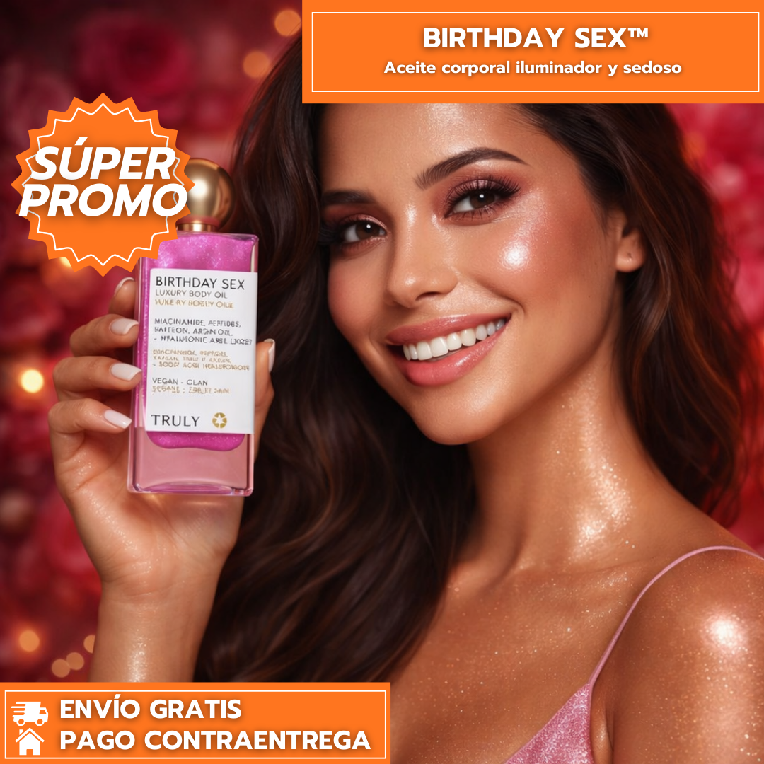 Birthday Sex™ -  Aceite corporal iluminador y sedoso