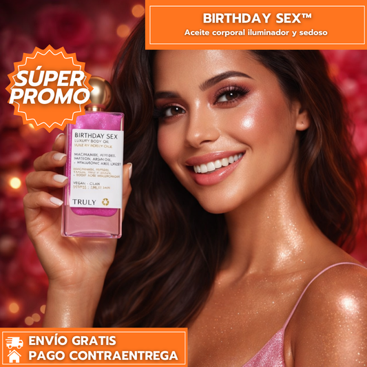 Birthday Sex™ -  Aceite corporal iluminador y sedoso