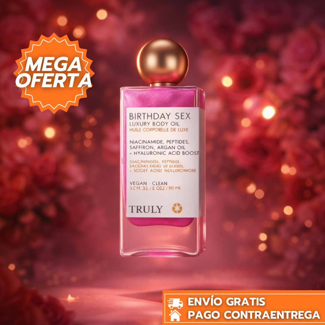Birthday Sex™ -  Aceite corporal iluminador y sedoso