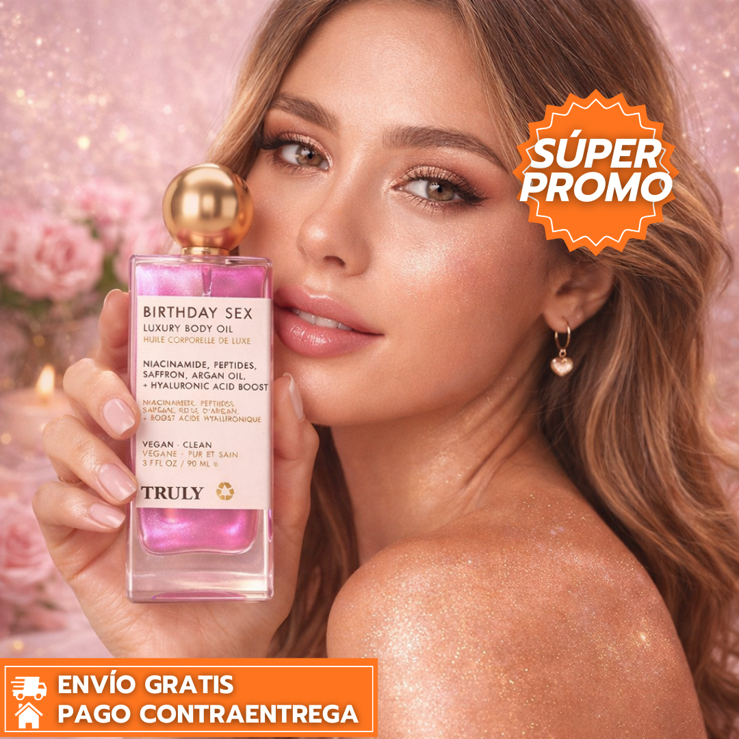 Birthday Sex™ -  Aceite corporal iluminador y sedoso