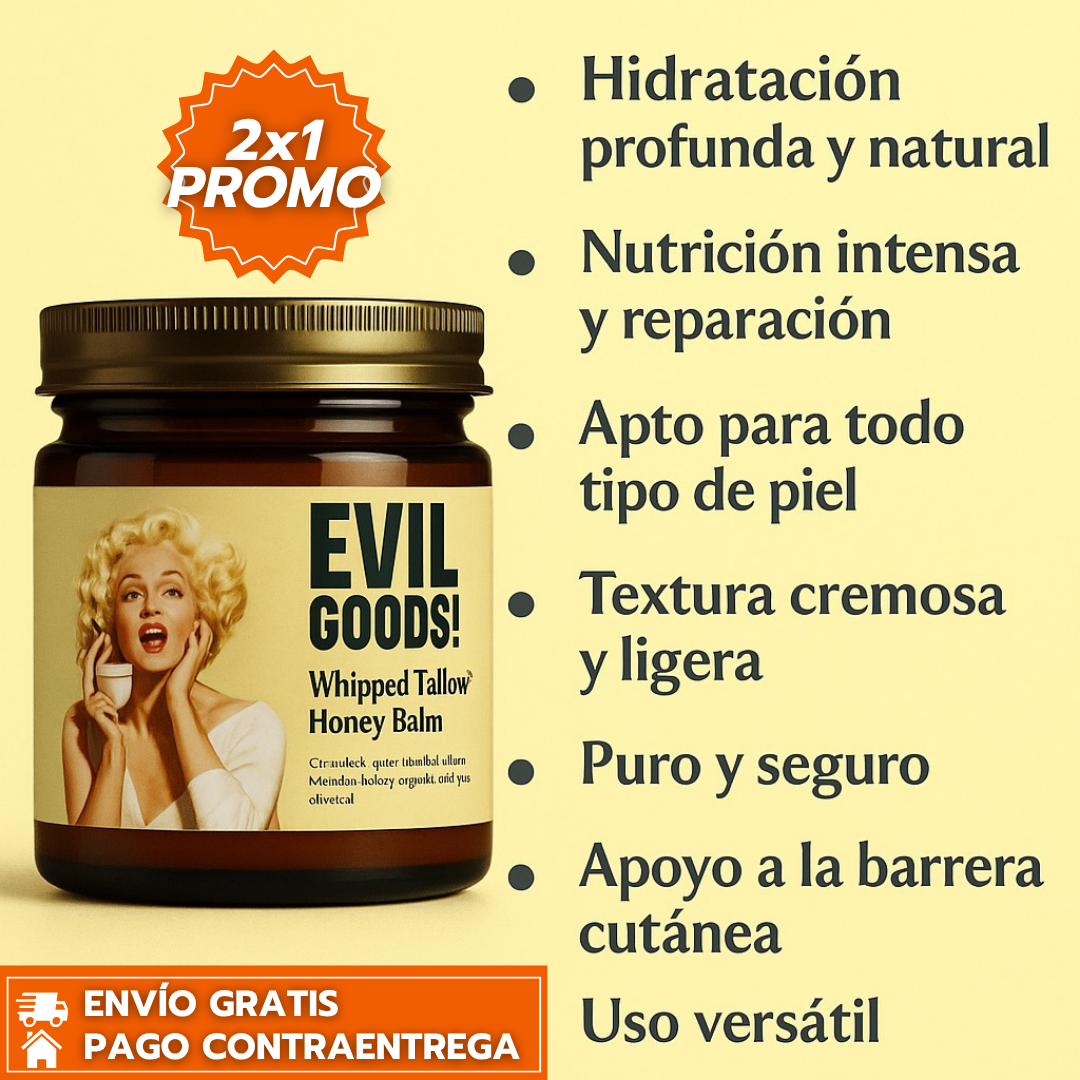 Oferta Especial 2x1: Evil Goods™ - Bálsamo corporal natural que hidrata, repara y suaviza la piel seca.