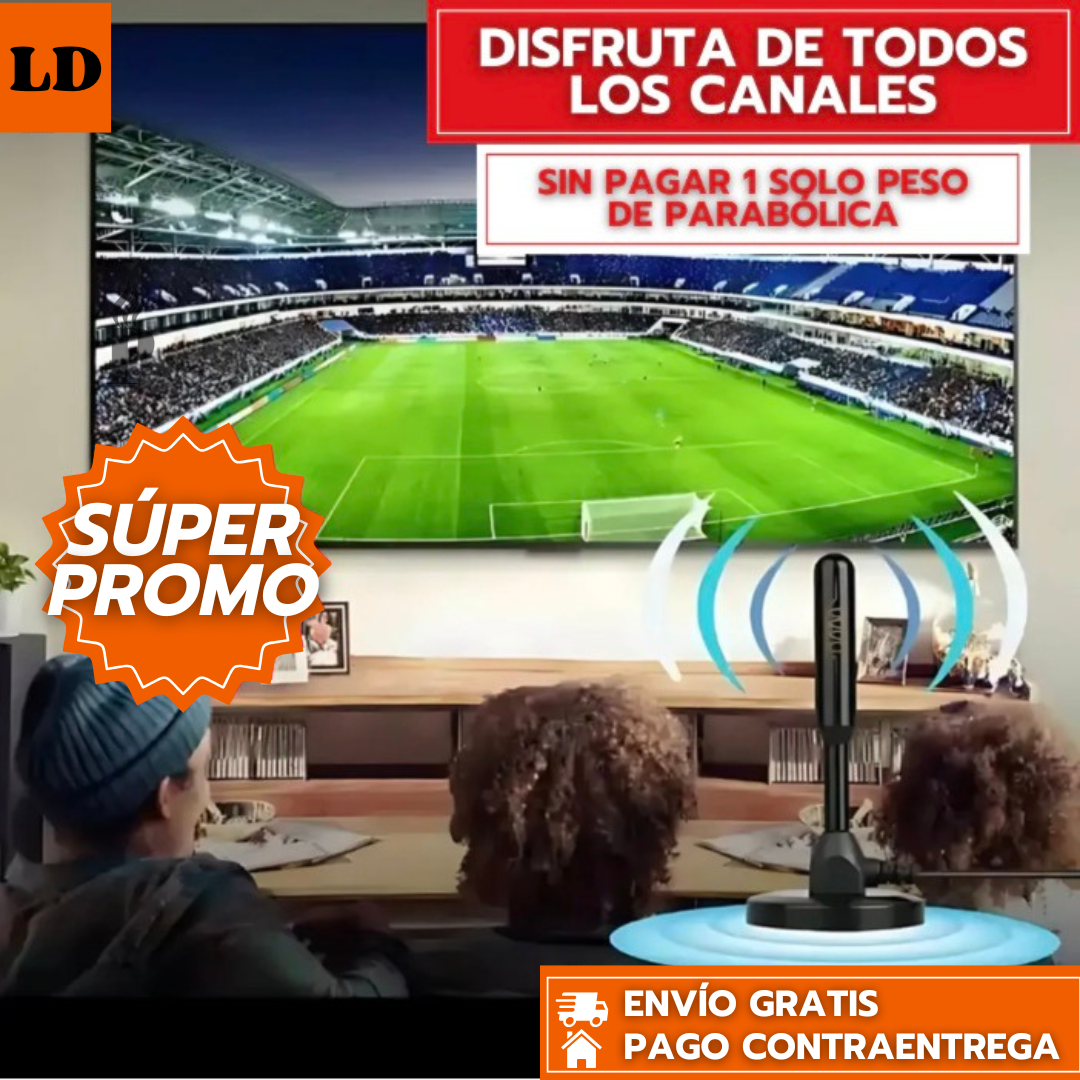SignalMax™: Antena TDT Digital HD con Base Magnética para Señal Clara y Estable sin Suscripciones