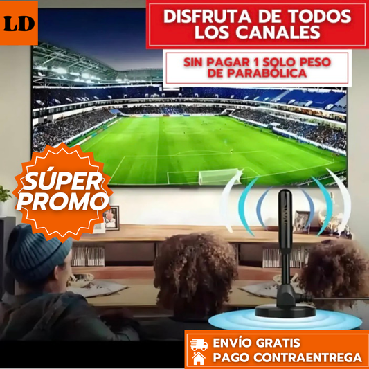 SignalMax™: Antena TDT Digital HD con Base Magnética para Señal Clara y Estable sin Suscripciones