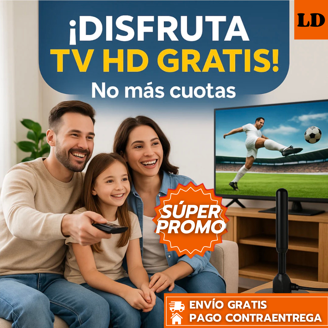 SignalMax™: Antena TDT Digital HD con Base Magnética para Señal Clara y Estable sin Suscripciones