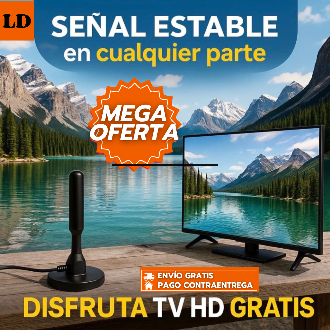 SignalMax™: Antena TDT Digital HD con Base Magnética para Señal Clara y Estable sin Suscripciones