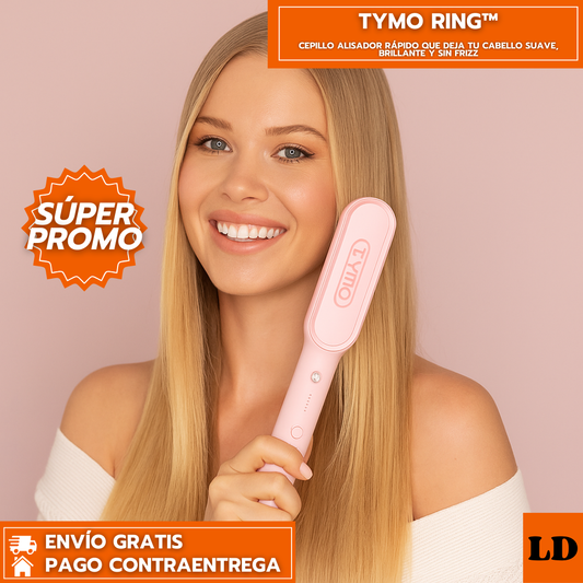 TYMO RING™: Cepillo Alisador Rápido que Deja tu Cabello Suave, Brillante y Sin Frizz