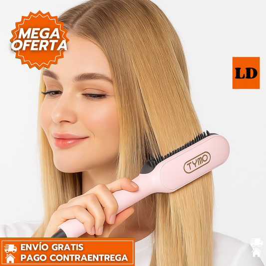 TYMO RING™: Cepillo Alisador Rápido que Deja tu Cabello Suave, Brillante y Sin Frizz