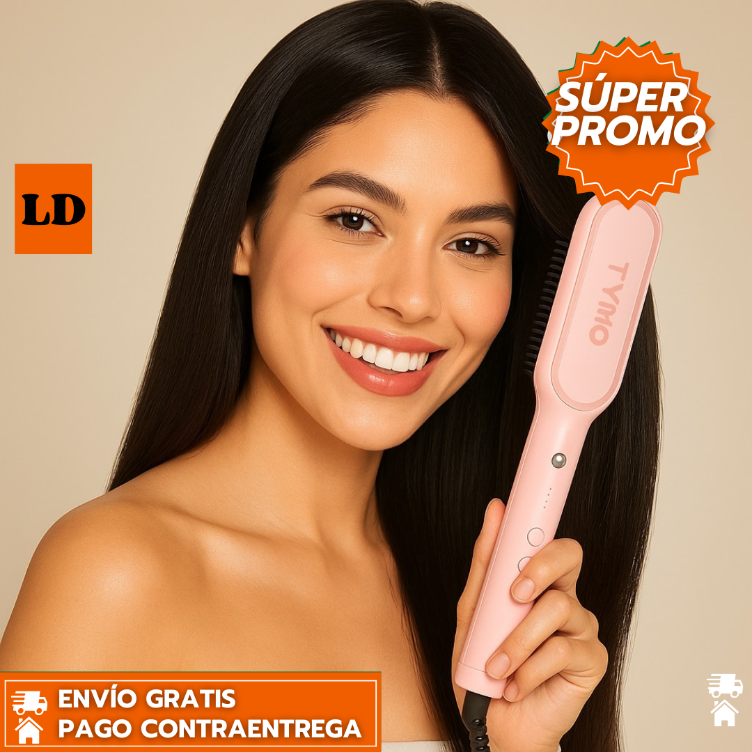 TYMO RING™: Cepillo Alisador Rápido que Deja tu Cabello Suave, Brillante y Sin Frizz