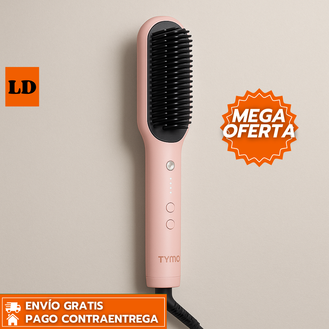 TYMO RING™: Cepillo Alisador Rápido que Deja tu Cabello Suave, Brillante y Sin Frizz